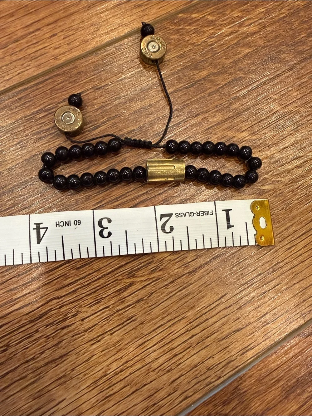 Black Onyx Men's Bracelet with Bullet Accents